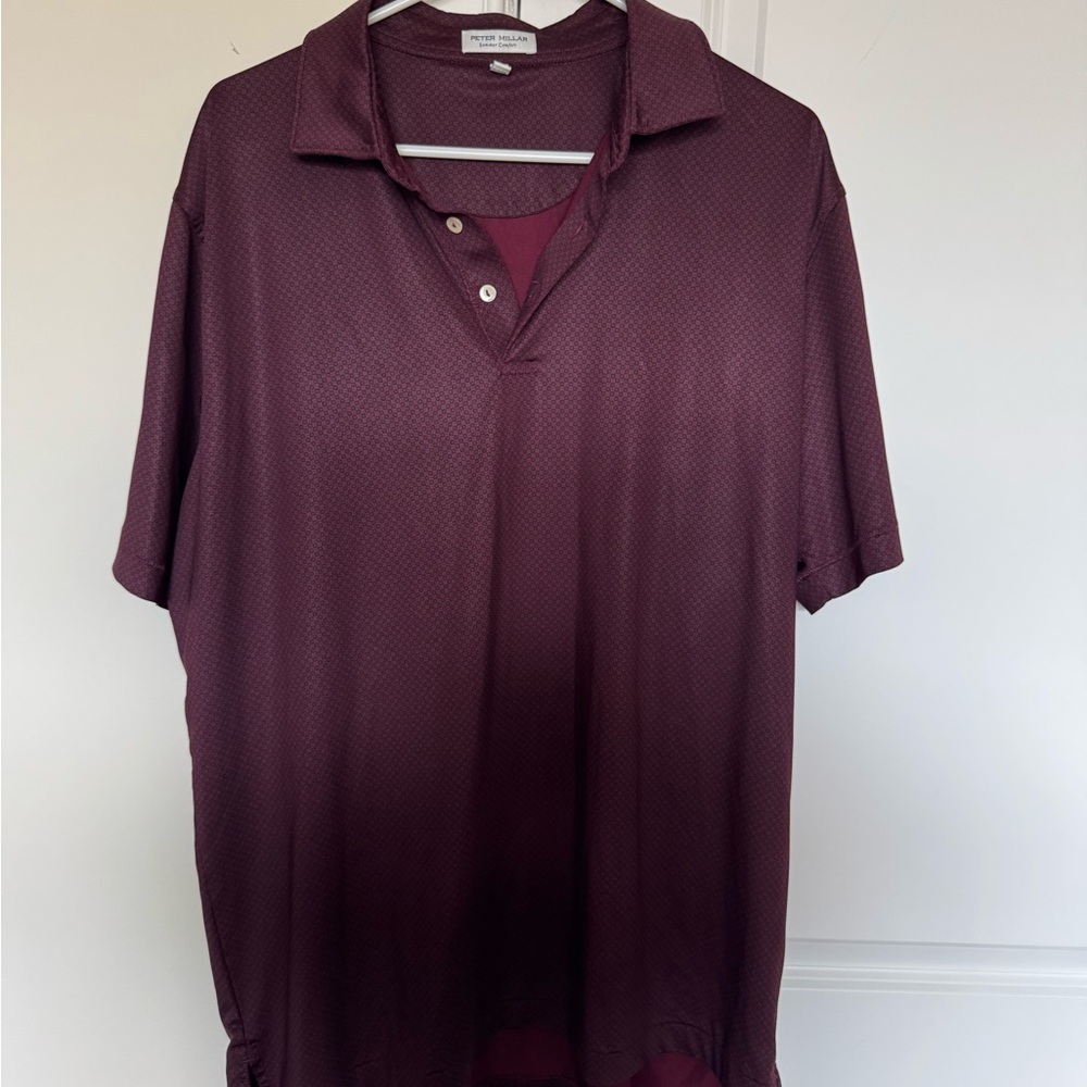 Peter Millar Deep Burgundy Polo - Large